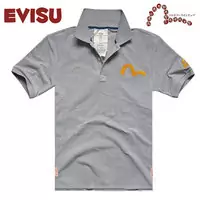 t shirt evisu coton discount hombre 2013 japan style bourse gris